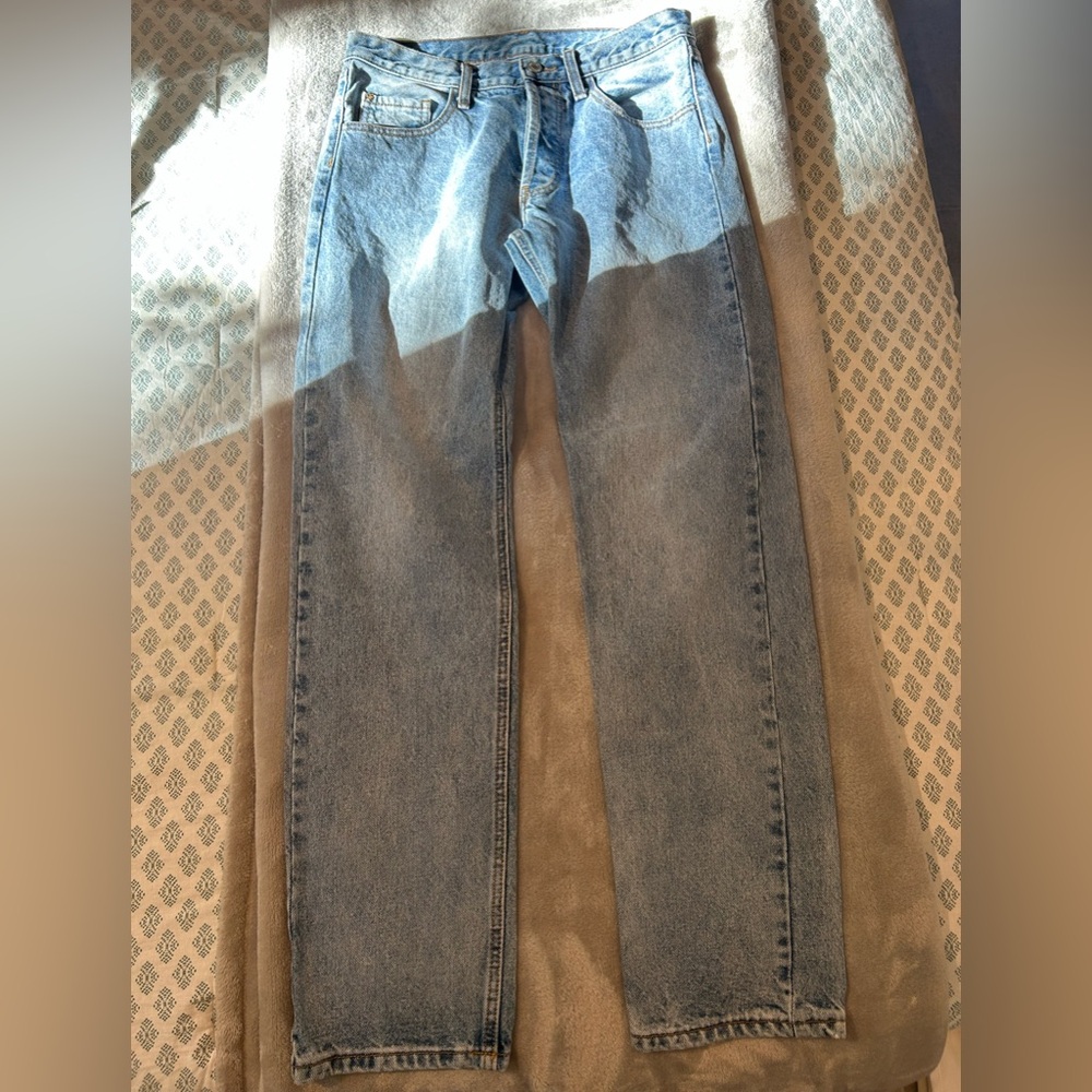 John Galt Straight Leg Wide Leg Denim Jean